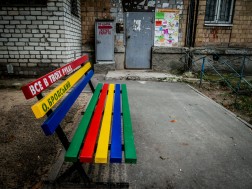 Benches with politician's name on it